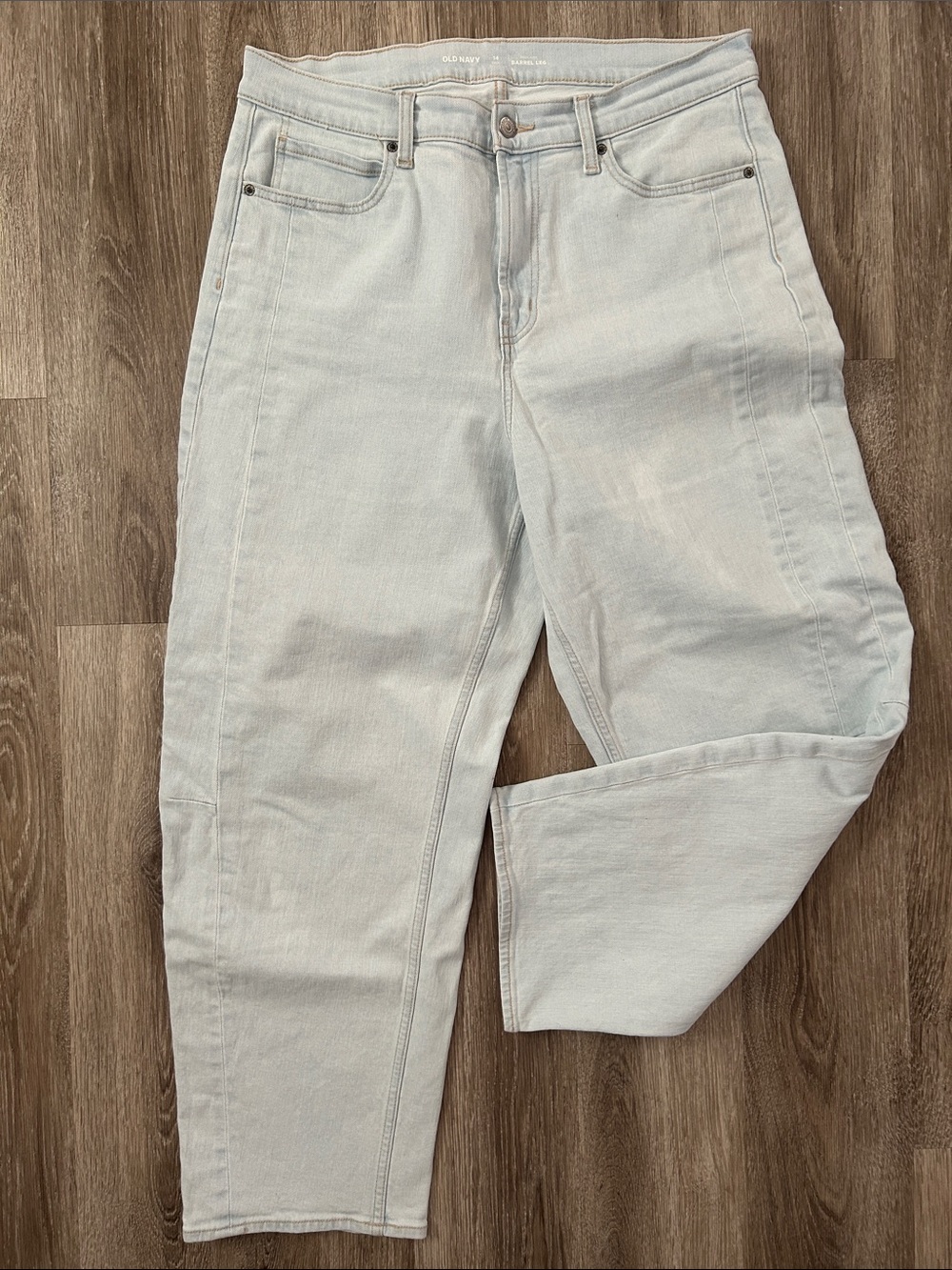 Old Navy Light Wash Barrel Jeans - 14 Tall